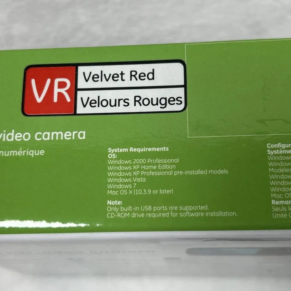 GE DV1 HD 1080p Camcorder Video Camera Waterproof w/ Memory Card Disc Open Box